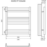 Полотенцесушитель водяной Lemark Mars 500x600 П7 хром