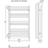 Полотенцесушитель водяной Lemark Melange 500x800 П10 хром