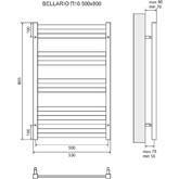 Полотенцесушитель водяной Lemark Bellario 500x800 П10 хром