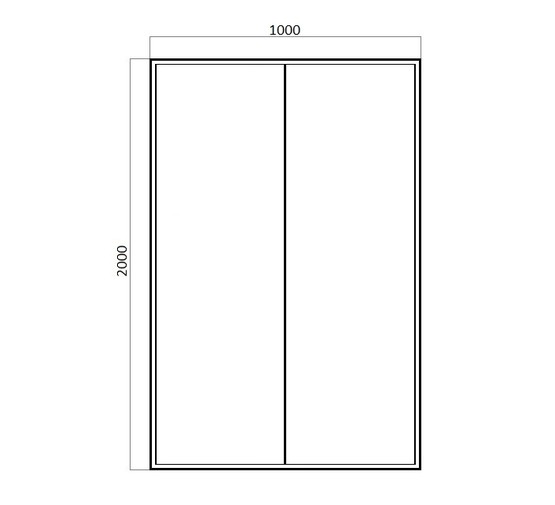 Душевая дверь Bravat Line BD100.4121A 100 хром, стекло прозрачное