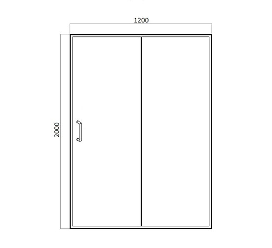 Душевая дверь Bravat Line BD120.4101A 120 хром, стекло прозрачное