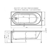 Акриловая ванна Aquanet Light 160x70