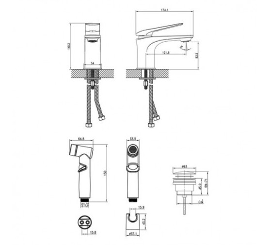 Смеситель для раковины Lemark Allegro LM5916CW