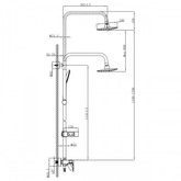 Душевая система Lemark Tropic LM7002BL со смесителем черный