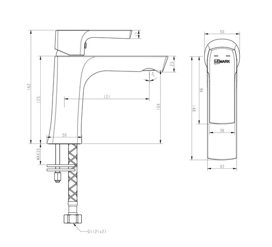 Смеситель для раковины Lemark Ursus LM7206BL черный