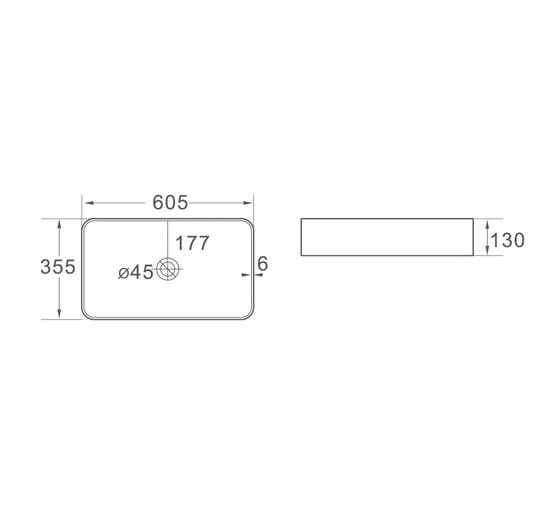 Раковина чаша SantiLine SL-1008 61 см белый