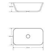 Раковина чаша SantiLine SL-1049 51 см белый