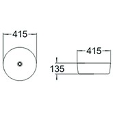 Раковина чаша SantiLine SL-1054 42 см белый