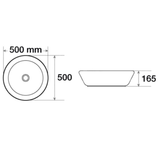 Раковина чаша SantiLine SL-1064 50 см белый