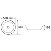 Раковина чаша SantiLine SL-1064 50 см белый