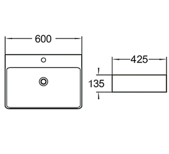 Раковина чаша SantiLine SL-1003MB 61 см черный матовый