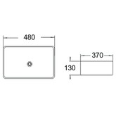 Раковина чаша SantiLine SL-1010MB 48 см черный матовый