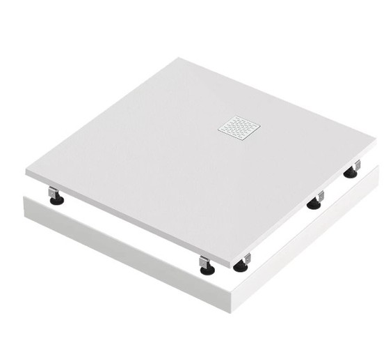 Душевой поддон Good Door Essentia 900x900 литьевой мрамор белый