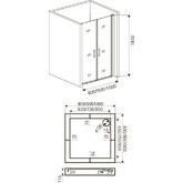 Душевая дверь GOOD DOOR Fantasy SD-80-C-CH 80 хром, стекло прозрачное