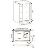 Душевая дверь GOOD DOOR Fantasy WTW-100-С-CH 100 хром, стекло прозрачное