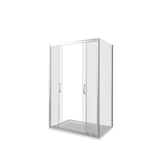 Душевой угол GOOD DOOR Infinity WTW-TD-SP-200-90-C-CH 2000x900 хром + прозрачное стекло 