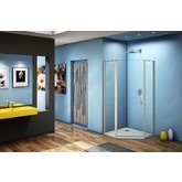 Душевой угол GOOD DOOR Fantasy PNT-90-C-CH 900x900 хром, прозр.стекло