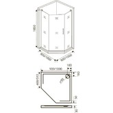 Душевой угол GOOD DOOR Fantasy PNT-90-C-CH 900x900 хром, прозр.стекло