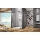 Душевая дверь GOOD DOOR Lira WTW-140-C-CH хром, стекло прозрачное