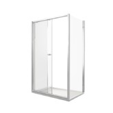 Душевой угол GOOD DOOR Lira WTW-100-С-CH -SP-70-C-CH 1000x700 хром, прозр.стекло