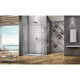 Душевой угол GOOD DOOR Lira WTW-100-С-CH -SP-70-C-CH 1000x700 хром, прозр.стекло