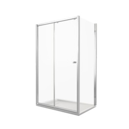 Душевой угол GOOD DOOR Lira WTW-100-С-CH -SP-80-C-CH 1000x800 хром, прозр.стекло