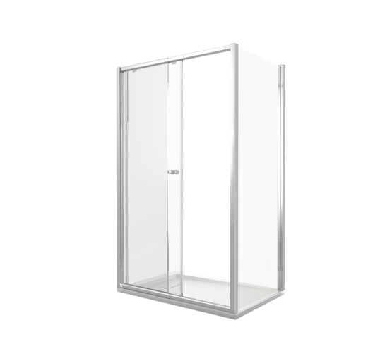 Душевой угол GOOD DOOR Lira WTW-100-С-CH -SP-100-C-CH 1000x1000 хром, прозр.стекло