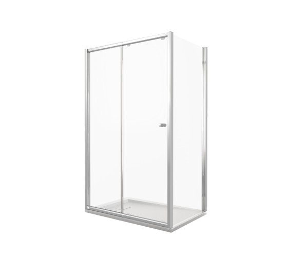 Душевой угол GOOD DOOR Lira WTW-100-С-CH -SP-100-C-CH 1000x1000 хром, прозр.стекло