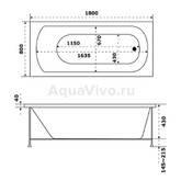 Акриловая ванна BAS PROfessional Нирвана 180x80