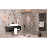 Душевой угол Wasserkraft Dill 61S07 1200x900 черный, прозр.стекло 