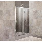 Душевая дверь BelBagno Unique BF-1-120/135-P-Cr текстур.стекло 