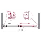 Душевая дверь BelBagno Acqua BF-1-120-C-Cr прозр.стекло 