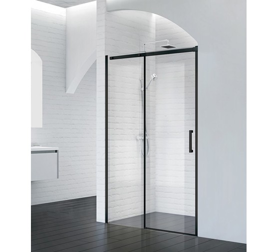 Душевая дверь BelBagno Acqua BF-1-120-C-Nero прозр.стекло 