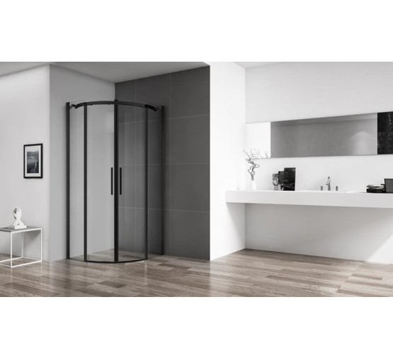 Душевой угол BelBagno Acqua-R-2-90-C-Nero 900x900 черный, прозр.стекло 