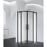 Душевой угол BelBagno Acqua-R-2-90-C-Nero 900x900 черный, прозр.стекло 