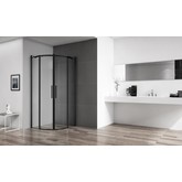 Душевой угол BelBagno Acqua-R-2-90-C-Nero 900x900 черный, прозр.стекло 