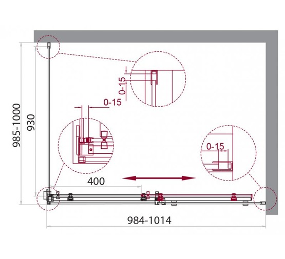 Душевой угол BelBagno Acqua-A-1-100-C 1000x1000 прозр.стекло 