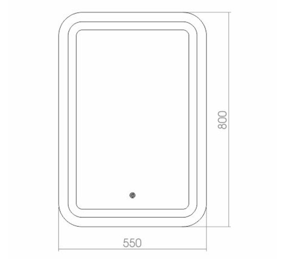 Зеркало Azario Мальта-2 LED 550х800 