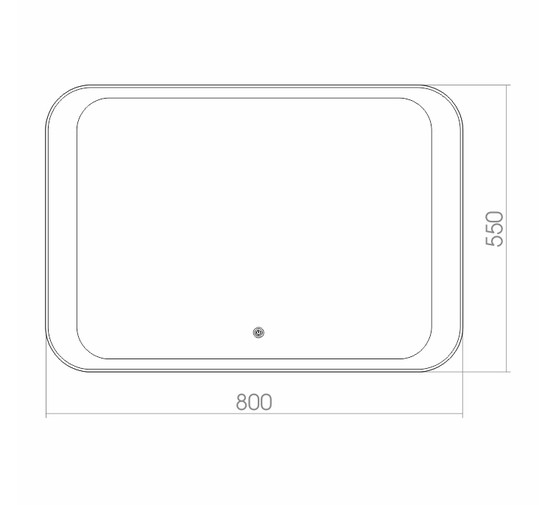 Зеркало Azario Индиго-2 LED 800х550