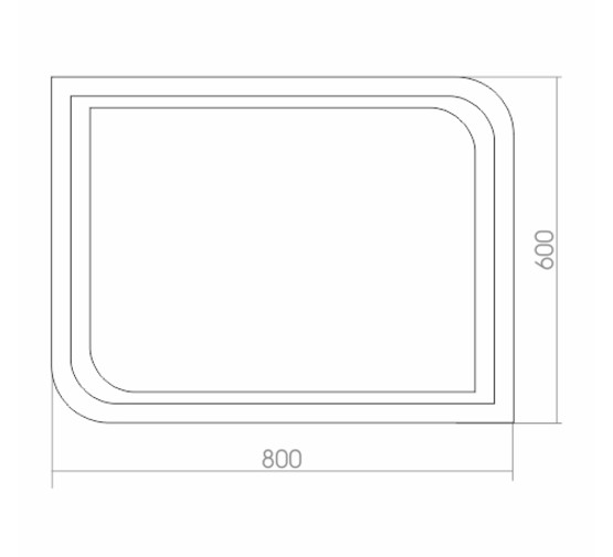 Зеркало SM Persey LED 800х600