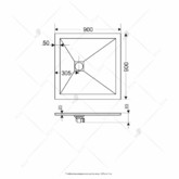 Душевой поддон RGW ST-W 900x900 литьевой мрамор