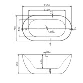 Акриловая ванна BelBagno BB27 150x78