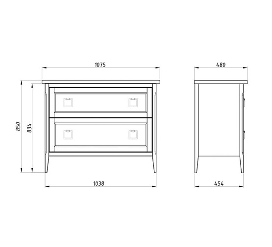 Тумба напольная ASB-Woodline Рома 100 Н белый