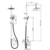 Душевая система Lemark Minima LM3862C со смесителем хром