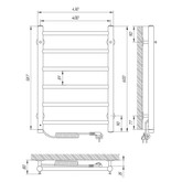 Полотенцесушитель электрический напольный Laris Джаз 400х600 L П6 хром