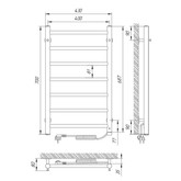 Полотенцесушитель электрический напольный Laris Джаз 400х700 R П7 хром