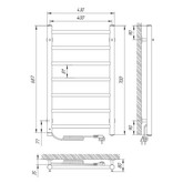 Полотенцесушитель электрический напольный Laris Джаз 400х700 L П7 хром