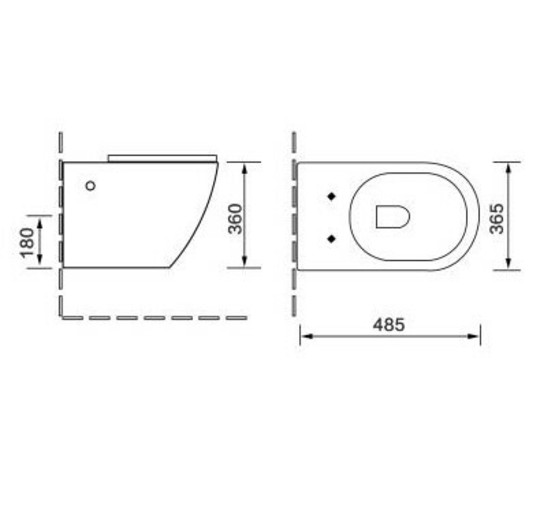 Унитаз подвесной SantiLine SL-5005MR безободковый микролифт красный матовый