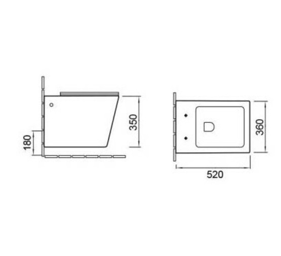 Унитаз подвесной SantiLine SL-5007MRB безободковый микролифт мрамор