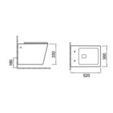 Унитаз подвесной SantiLine SL-5007MRB безободковый микролифт мрамор